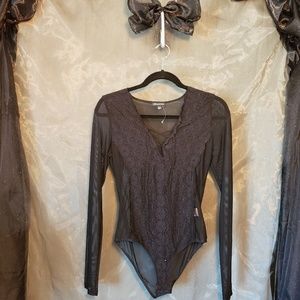 Lace Up Mesh Festival Bodysuit